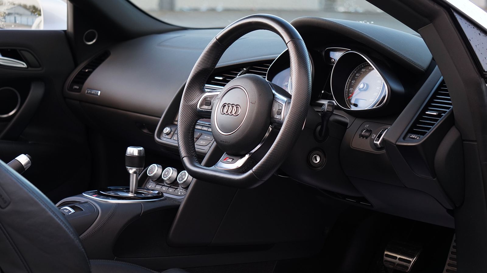 Clean detailed vehicle interior maintained by Pure Detailing Co.